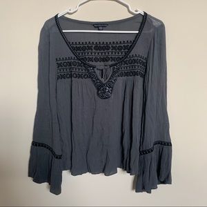 American Eagle Top Bell Sleeves Medium